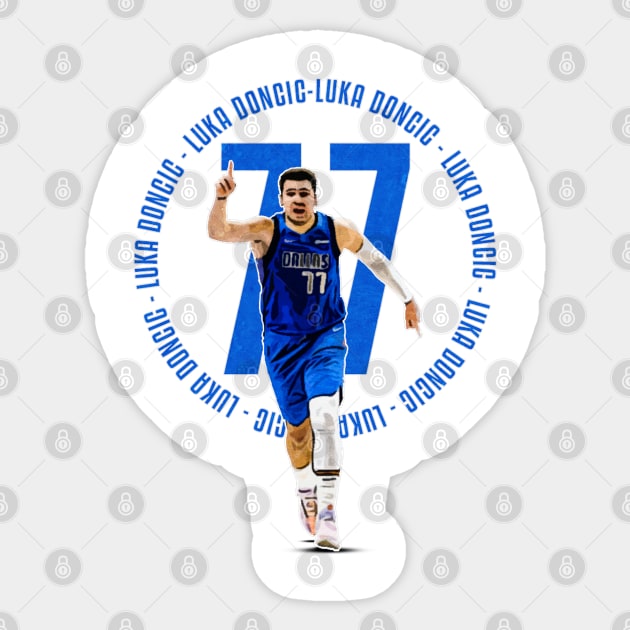 Luka Dončic Sticker by islandersgraphics